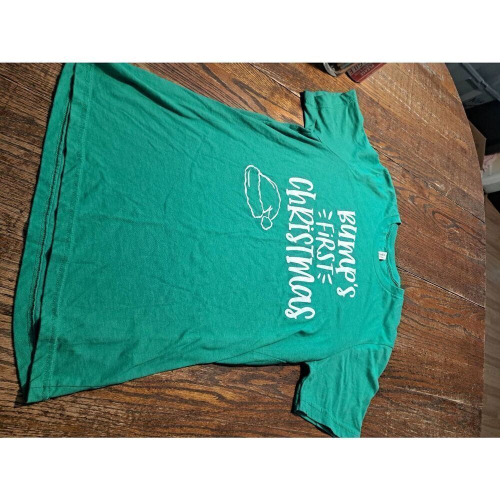 Bella + Canvas Large Bumps First Christmas Tee USA Made Maternity Pregnancy